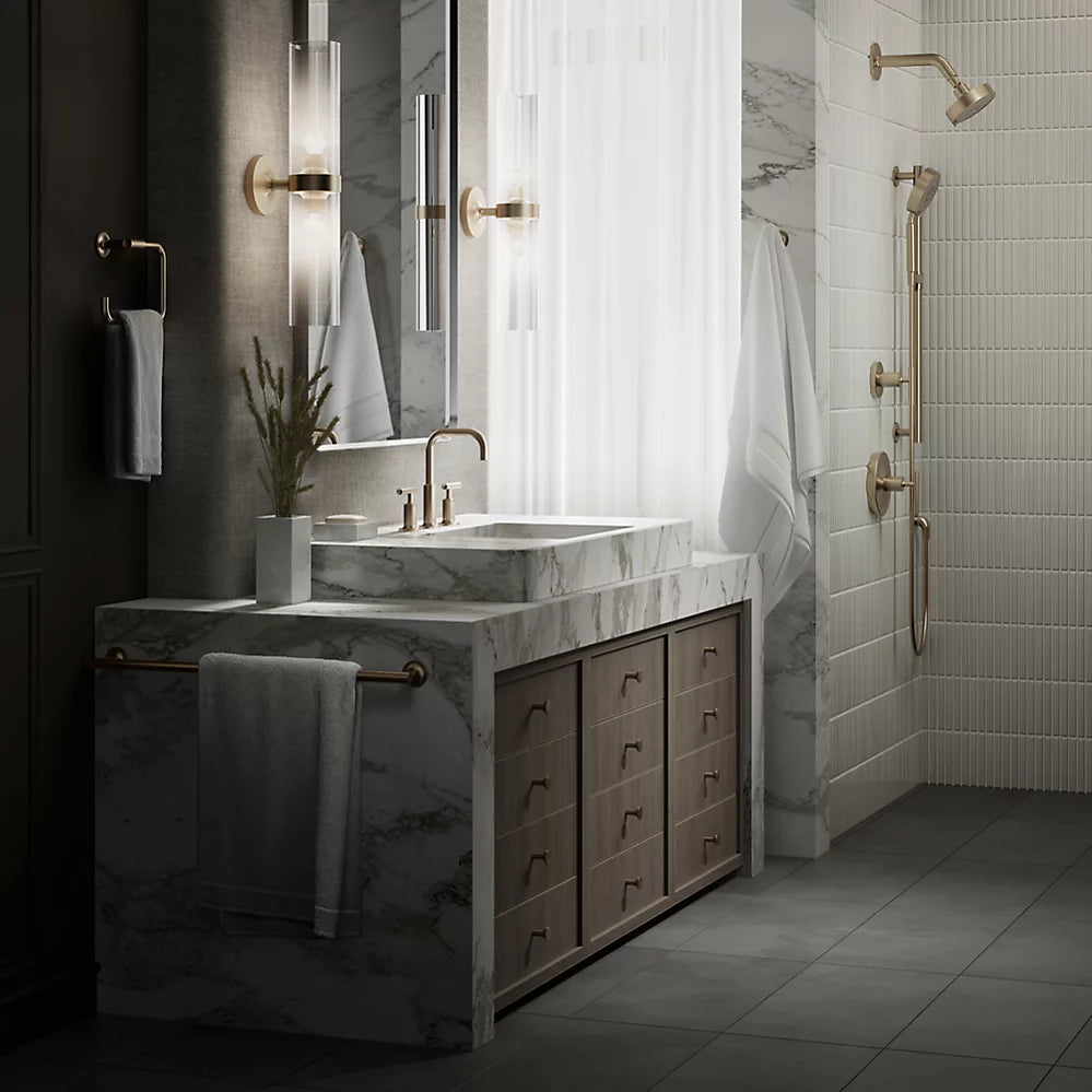 ピューリスト(レバー) 2ハンドル洗面用混合栓(8インチセンター洗面用)