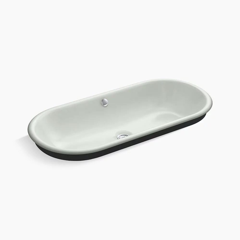 アイアンプレーン カプセル ハーフベッセル型洗面器(外側:ブラック色)