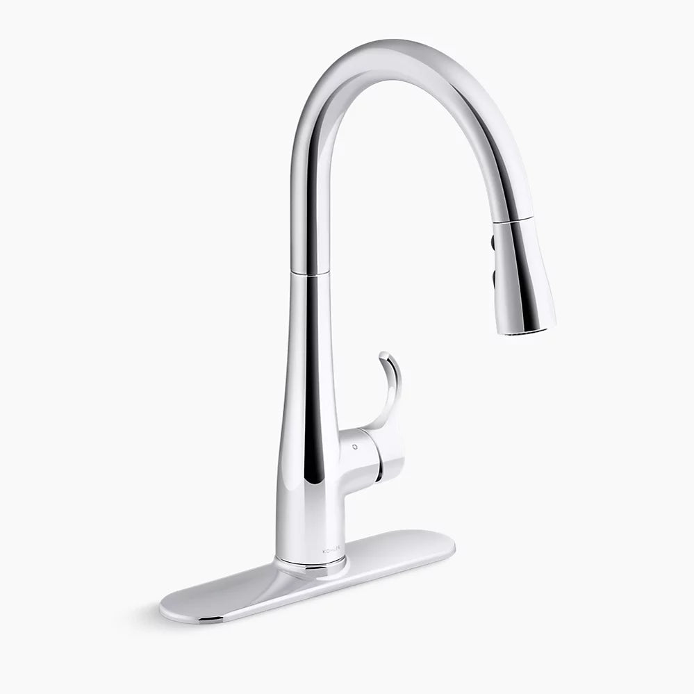 シンプライス シャワーヘッド引出し式 タッチレスシングルレバーキッチン用混合栓(台座付)