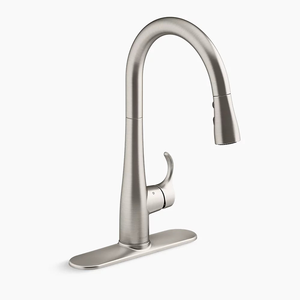 シンプライス シャワーヘッド引出し式 タッチレスシングルレバーキッチン用混合栓(台座付)