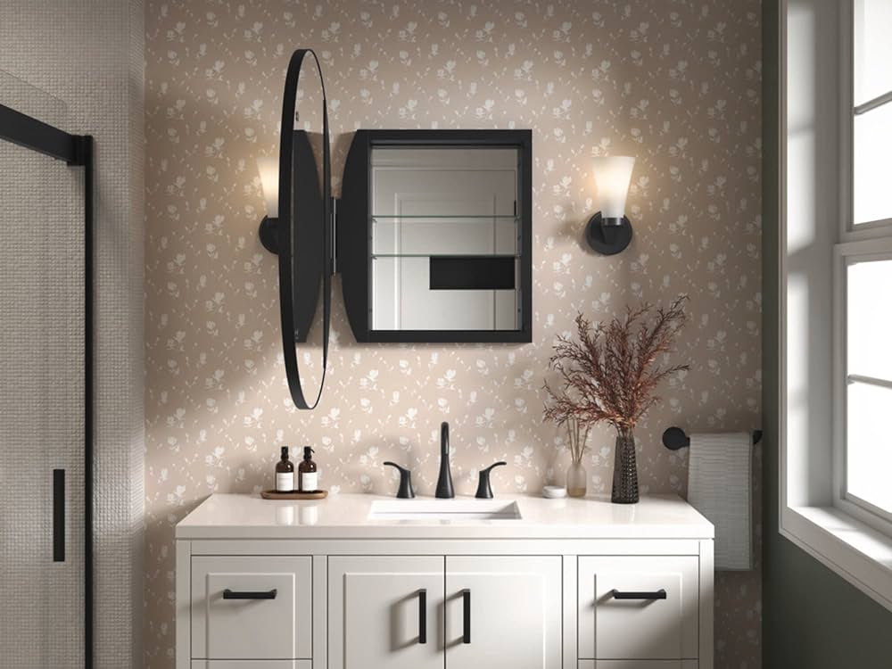 ヴェルデラ オーバルフレーム メディスンキャビネット