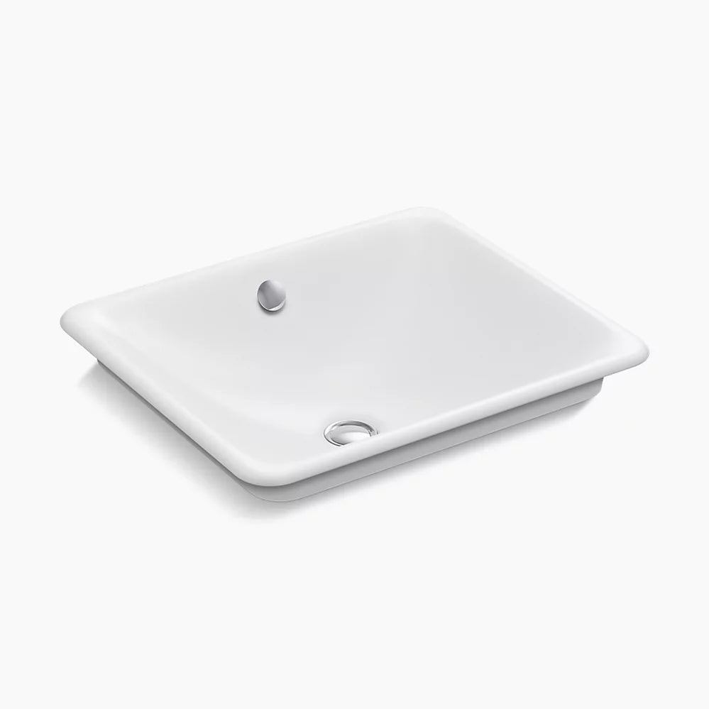 アイアンプレーン スクエア ハーフベッセル型洗面器（外側：ホワイト色