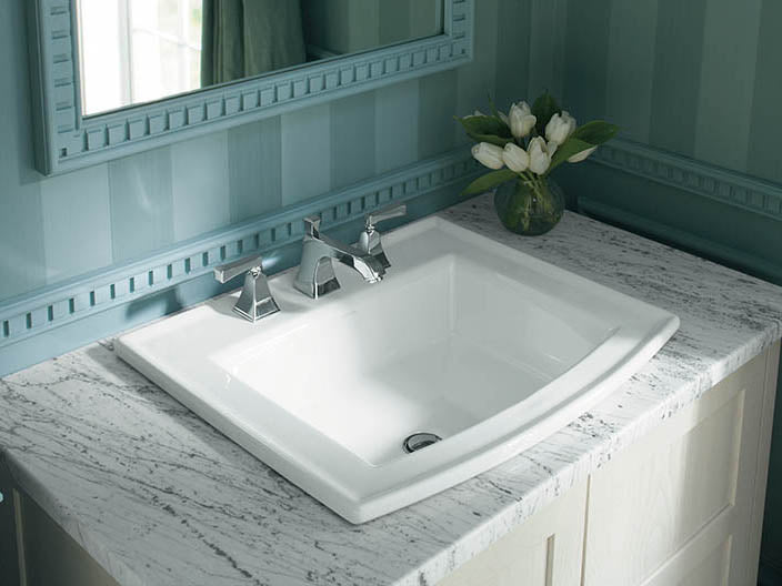 洗面器:K-2356-8-0 水栓金具:K-454-4V-CP