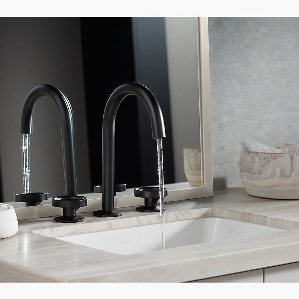 BWE ベッセルシンク蛇口 ウォーターフォール マットブラック ポップアップドレイン付き オーバーフローと供給ラインなし バスルーム蛇口 シンク用 1穴 ワンハン | BWE ベッセルシンク蛇口 モダン ウォーターフォール マット